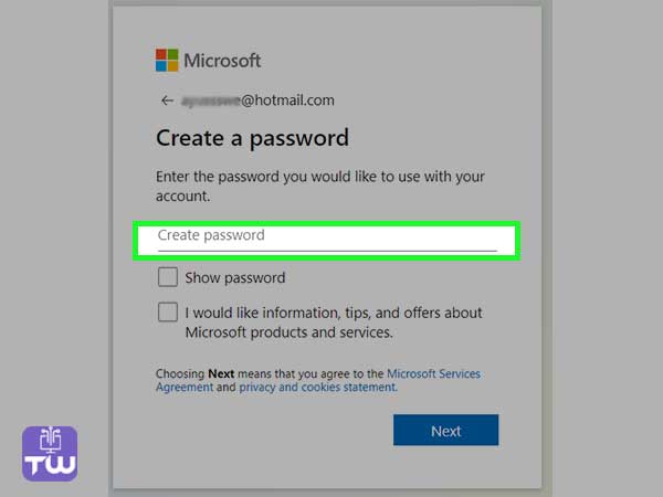 create password